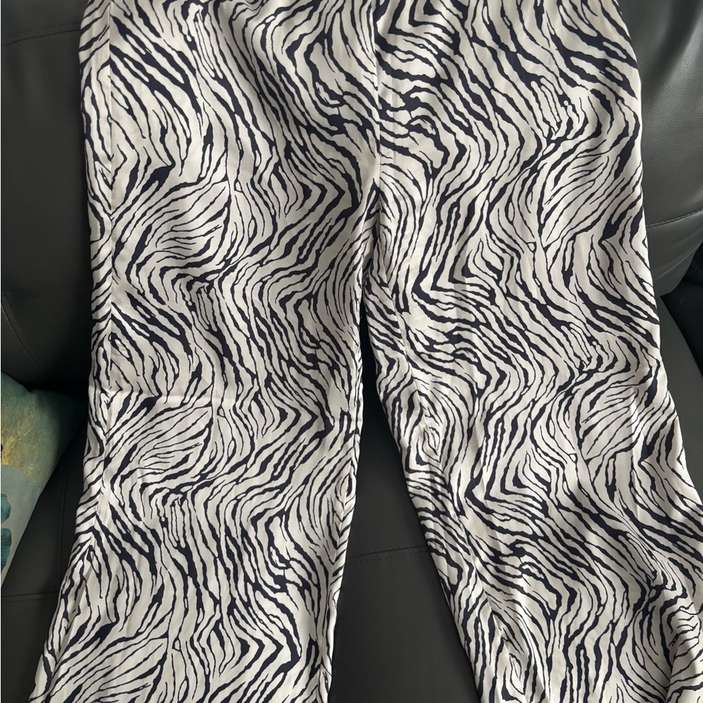 Lucy Paris Black and White Zebra Pattern Pants